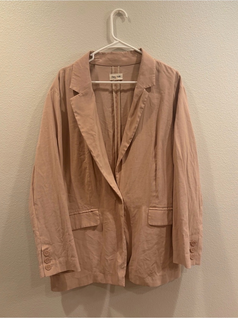 5/$20 Oversized Blush Pink Blazer Jacket by Open Edit